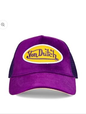 Von Dutch Purple & Yellow Patch Trucker Cap NWT